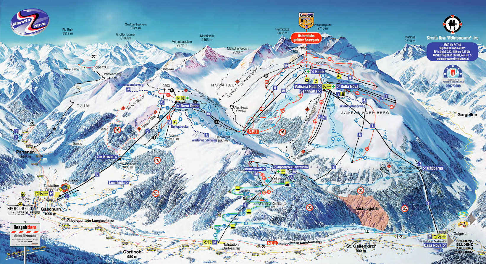 Plattegrond Skigebied st Gallenkirch